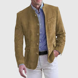 Logan | Giacca in Suede Chiaro dallo Stile Sofisticato