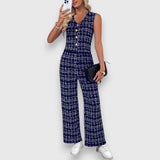 Jasmína - Set di due pezzi con scollatura a V e pantaloni coordinati