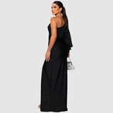 Meda - Elegante maxi abito a spalla unica
