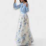 Harper - Vestito maxi floreale scintillante