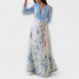 Harper - Vestito maxi floreale scintillante