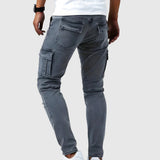 Vasil | Pantaloni Marino Cargo Stretch
