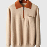 Perla - Polo Castelle in cashmere con zip