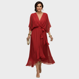 Monica Chiffon - Vestito con scollatura a V