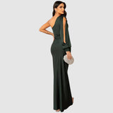 Meda - Elegante maxi abito a spalla unica