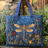 Borsa Tote con Libellule Dorate e Fodera