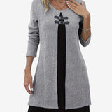 Elora™ Abito in maglia chic con contrasto
