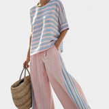 Cecília - Set in Lino Bambù Rosa