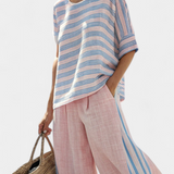 Cecília - Set in Lino Bambù Rosa