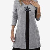 Elora™ Abito in maglia chic con contrasto