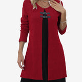 Elora™ Abito in maglia chic con contrasto