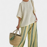 Olívia - Set in Lino di Bambù nel Colore Oliva