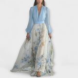 Harper - Vestito maxi floreale scintillante