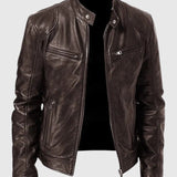 Henry - Giacca in pelle casual per uomo