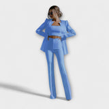 Selina - Set elegante 3 pezzi (Giacca, Top, Pantaloni)