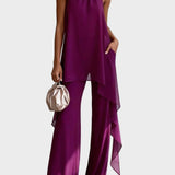 Viola - Completo Elegante con Top Halter e Pantaloni