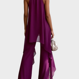 Viola - Completo Elegante con Top Halter e Pantaloni