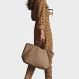 Abito Midi con Stampa a Pois in Ecopelle