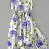 Amélie | Vestito elegante con fiori di lavanda