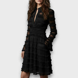 Paulina – Vestito Midi Trasparente con Frange