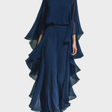 Aurora - Completo Elegante in Chiffon con Volant