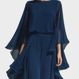 Aurora - Completo Elegante in Chiffon con Volant