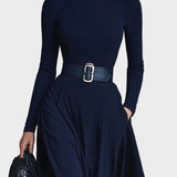 Kornelia - Abito maxi in maglia con colletto alto