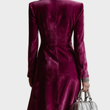 Vera - Vestito Blazer Maxi in Velluto