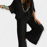 Veronika - Completo leggero con pantaloni larghi e blusa fluida