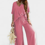 Veronika - Completo leggero con pantaloni larghi e blusa fluida