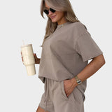 Casual Set con T-shirt e Pantaloni Jogger