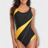 Costume da bagno intero sportivo con scollatura posteriore