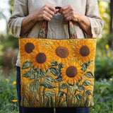 Borsa girasole classica con ricamo