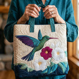 Borsa Tote a Fiori Bianchi Trapuntata