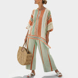 Dalila - Set di lino a righe