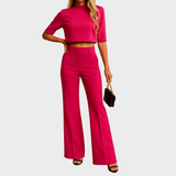 Mareen - Completo aderente per l'autunno con top e pantaloni per donne