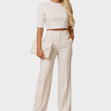Mareen - Completo aderente per l'autunno con top e pantaloni per donne