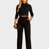 Mareen - Completo aderente per l'autunno con top e pantaloni per donne