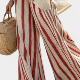 Vanessa - Set Elegante a Righe Rosse