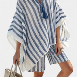 Salomé - Set a Righe Blusa e Pantaloni Corti
