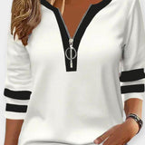 maglietta a maniche lunghe con zip